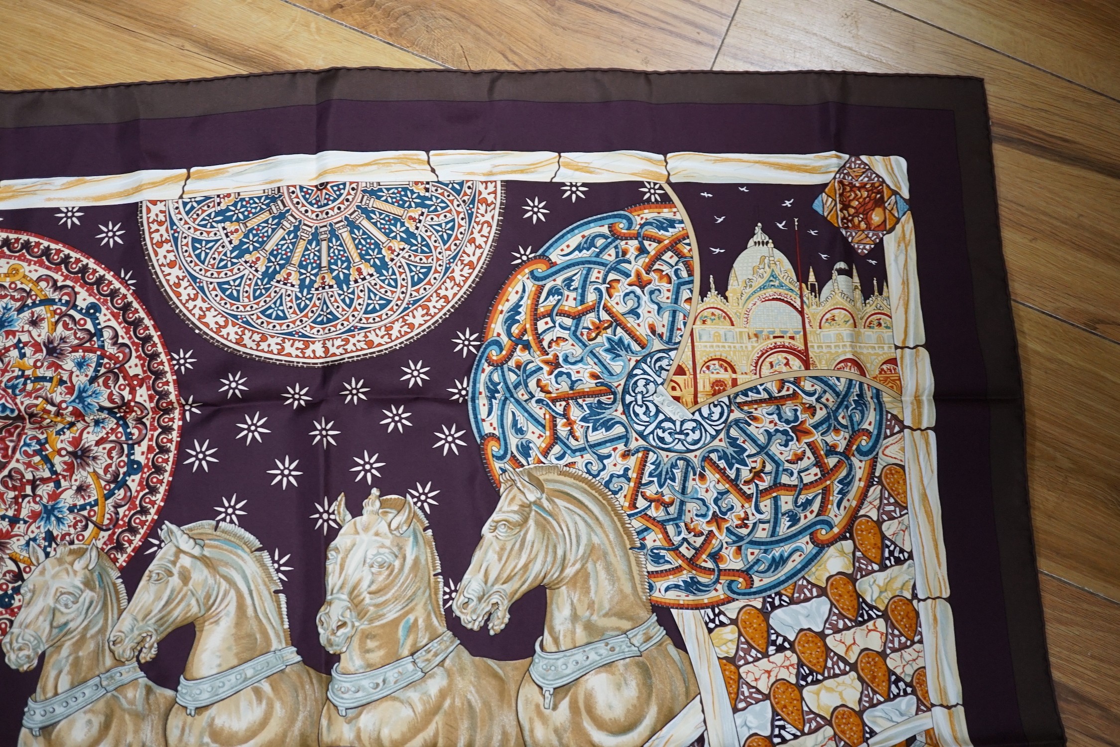 An Hermes scarf, 89cm square